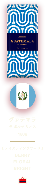 グァテマラ ラ ボルサ リオス 180g 〔 テイスティングワード 〕BERRY FLORAL BRIGHT