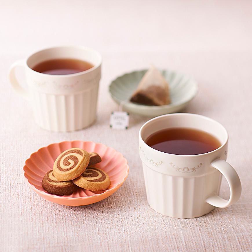 TEAマグ&プレート(ピンク / ミント)