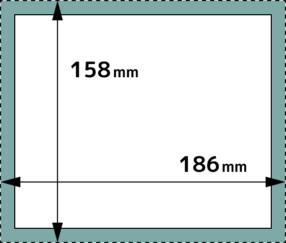 表紙（タイトルページ／1ページ） 縦158mm × 横186mm